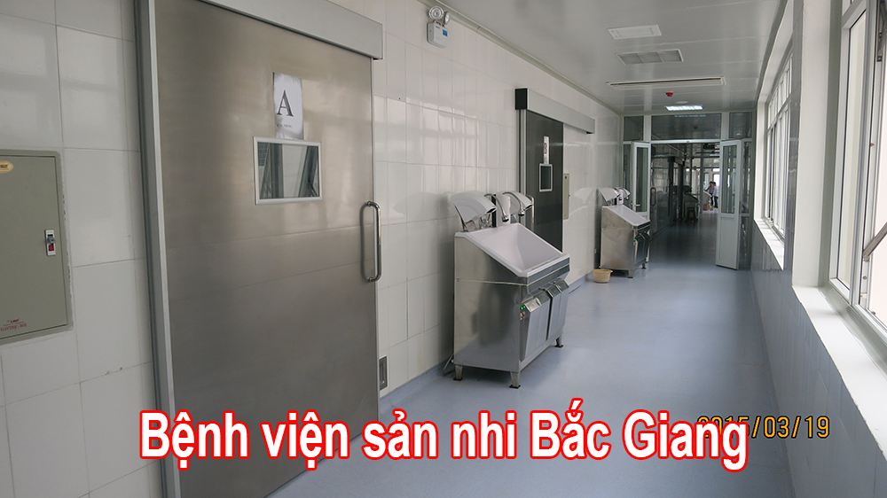 Cửa tự động chuyên dùng cho phòng mổ bệnh viện Sản Nhi Bắc Giang